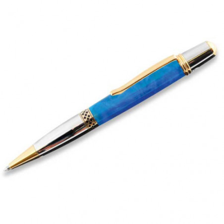 Stylo-bille Mesa or et chromé