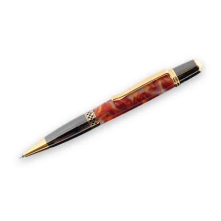 Stylo-bille Mesa or et métal brillant